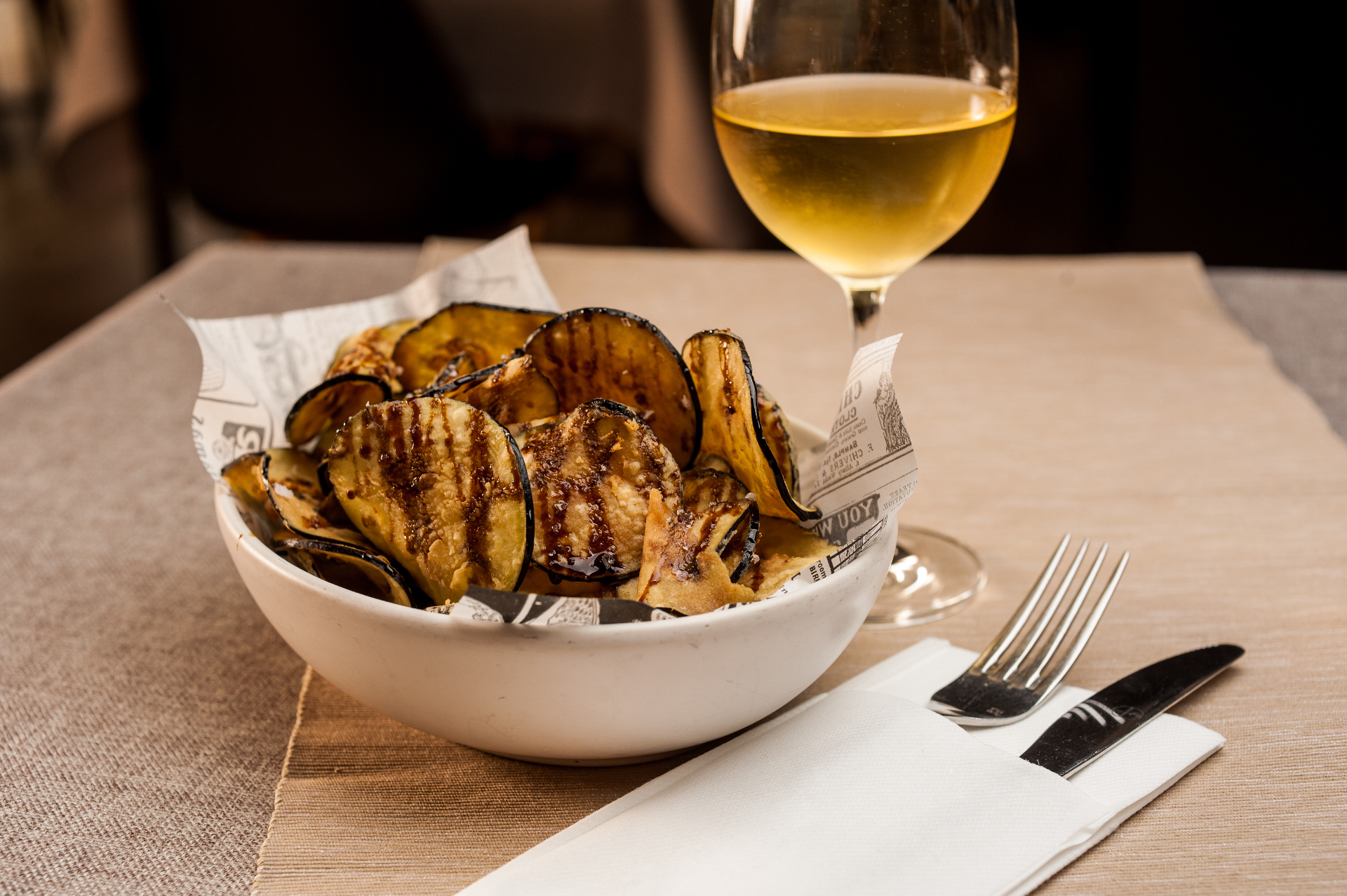 Aubergine Chips